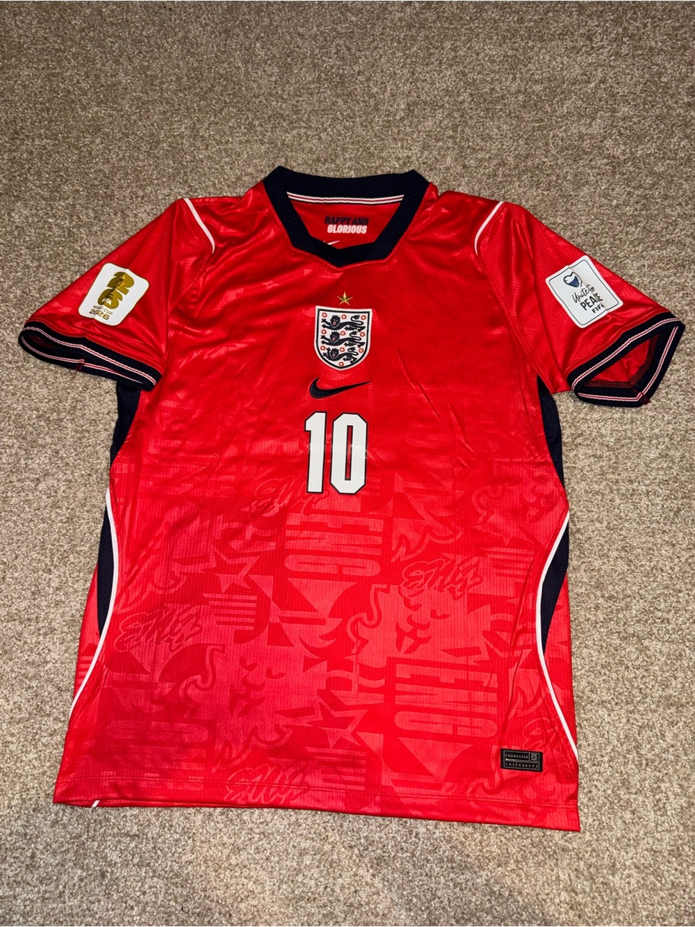 Nike England 2026 Bellingham #10 Men’s Fans Away Soccer Jersey 🆕 - Picture 3 of 9